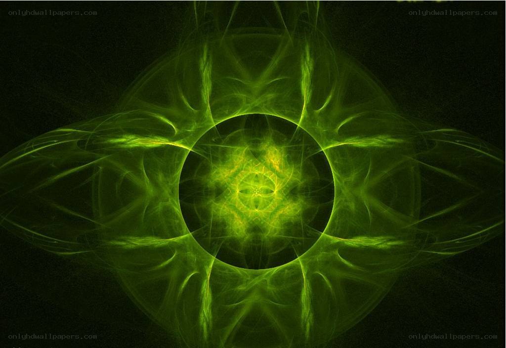 green fractal energy pattern