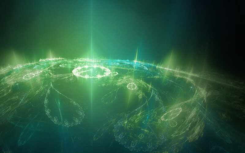 green fractal energy sphere