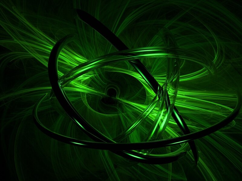 Green fractal energy swirl