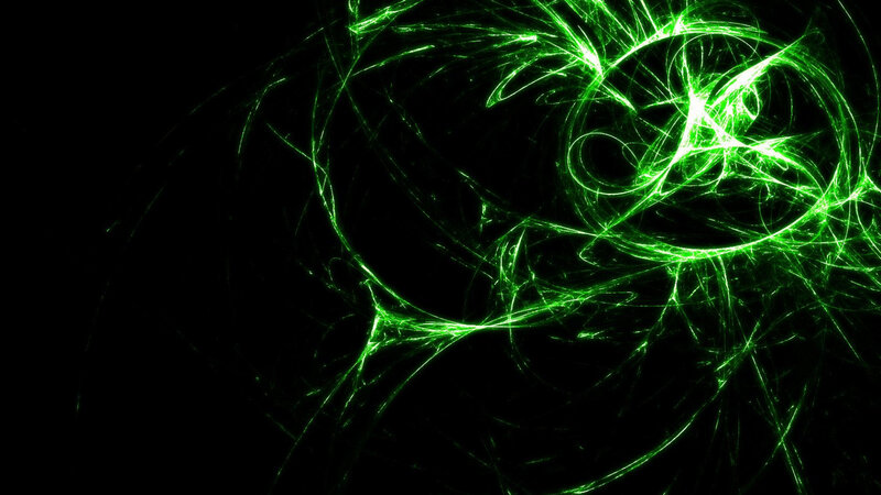 green fractal energy swirl