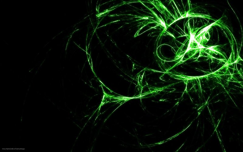 green fractal energy swirl