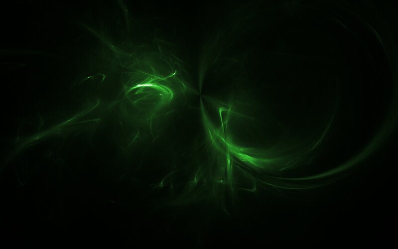 green fractal energy swirl