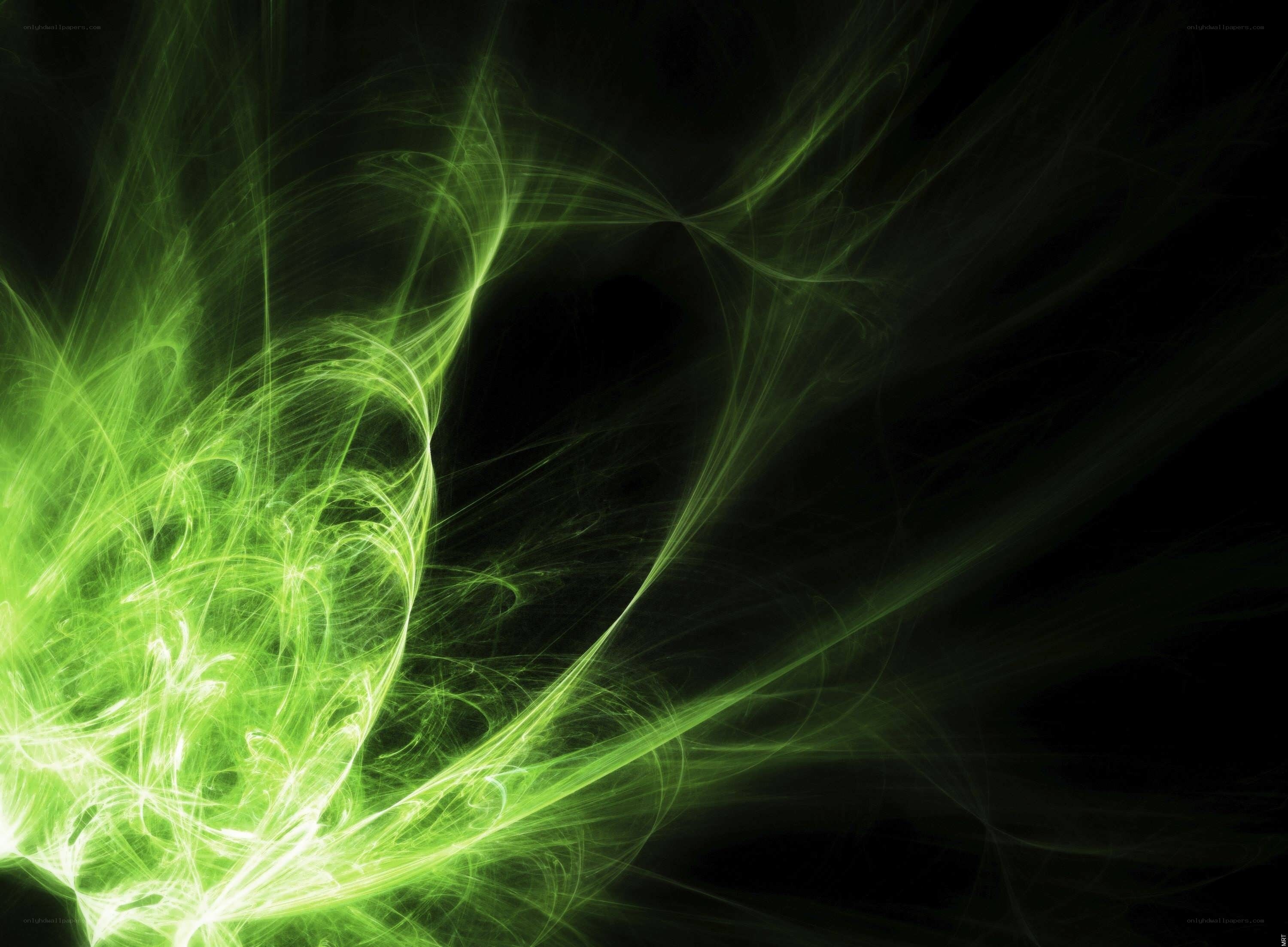 green fractal energy waves