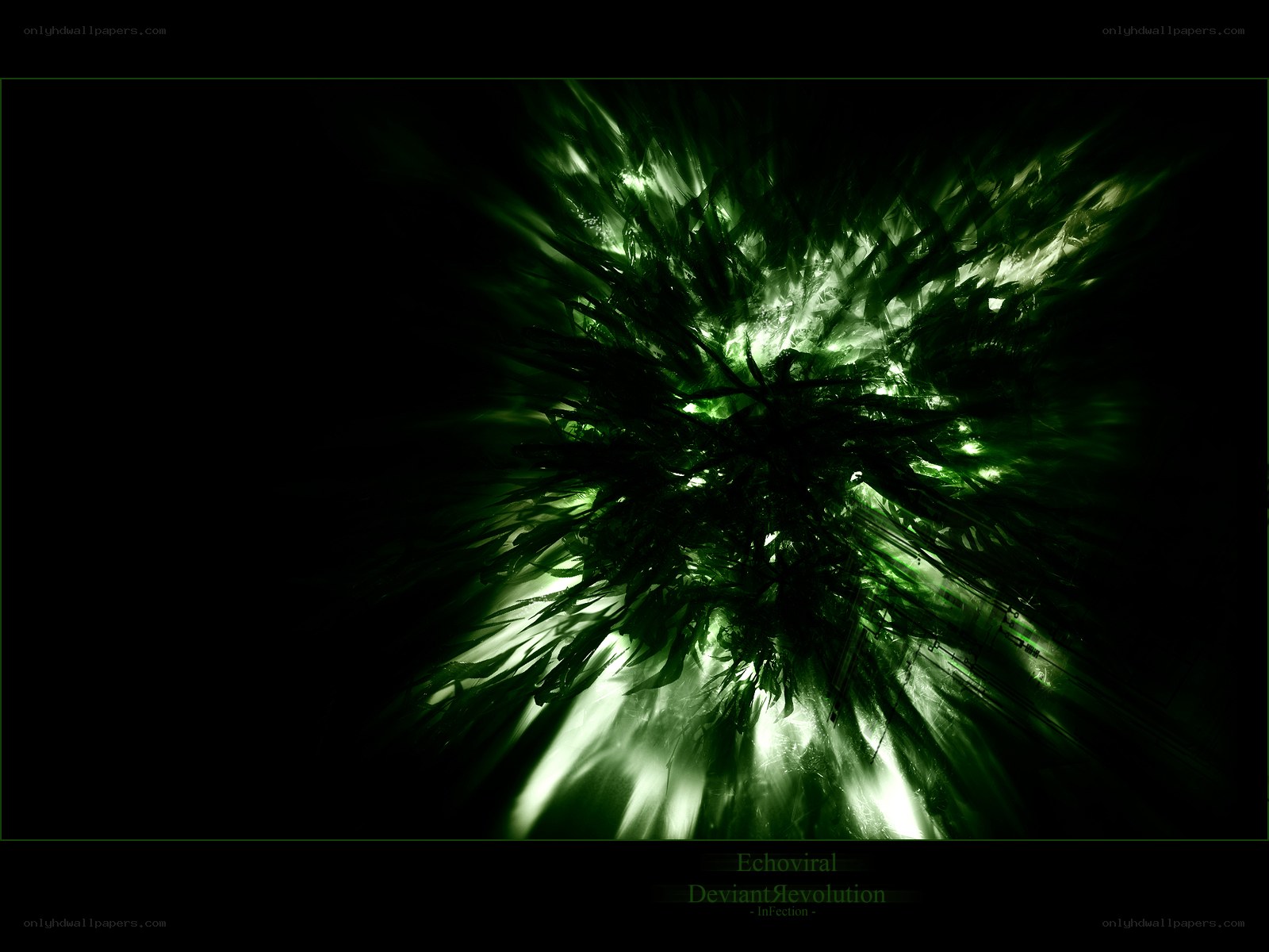 Green fractal explosion