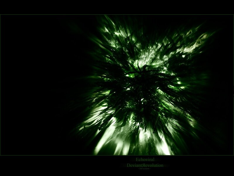 Green Fractal Explosion — Dramatic