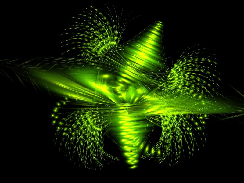 Green Fractal Explosion — Energetic