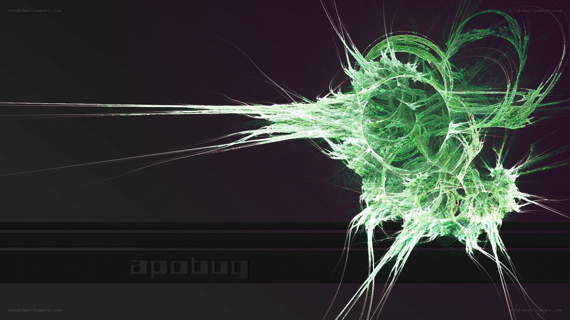 green fractal explosion on dark background