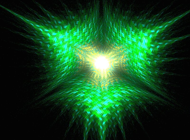 Green fractal explosion
