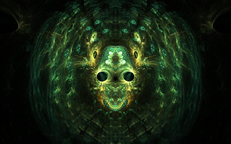 Green Fractal Face