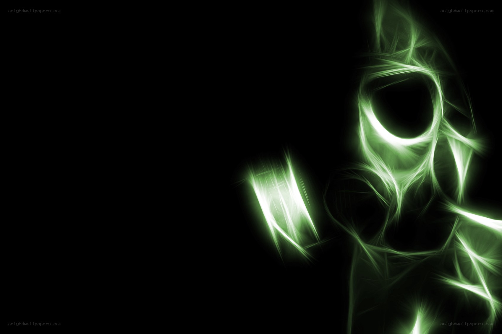 green fractal figure