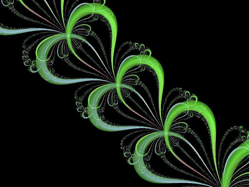 green fractal floral pattern