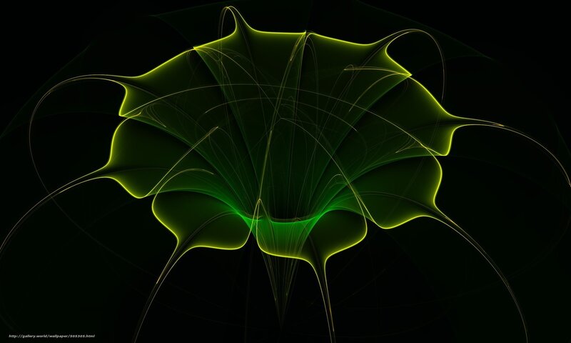 Green Fractal Flower — Abstract, Digital Art