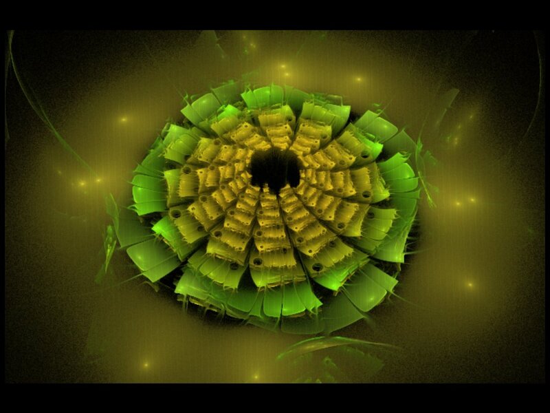 Green Fractal Flower — Mysterious