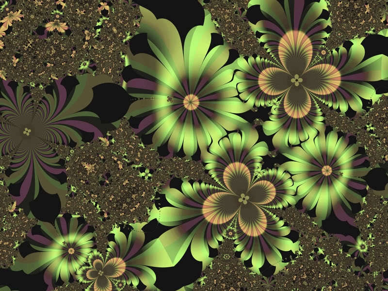 Green Fractal Flowers — Hypnotic