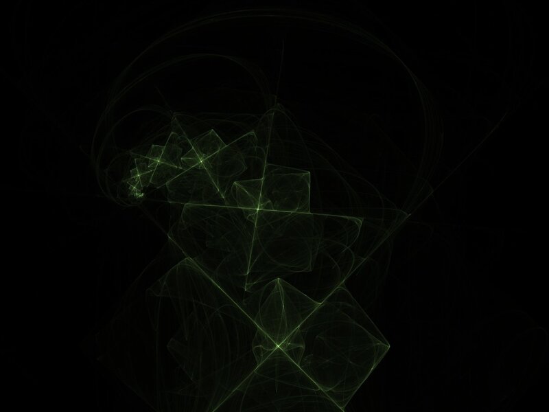 green fractal geometric pattern