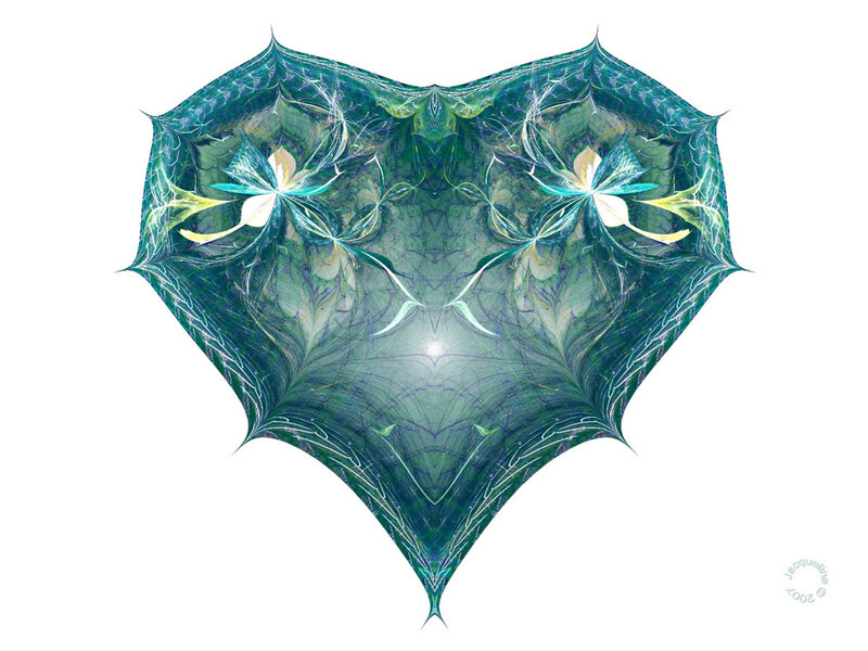 Green Fractal Heart — Calm