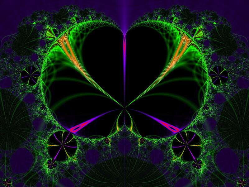 Green Fractal Heart — Hypnotic