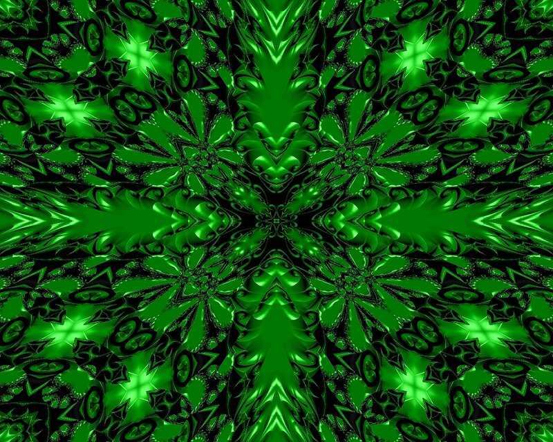 green fractal kaleidoscope