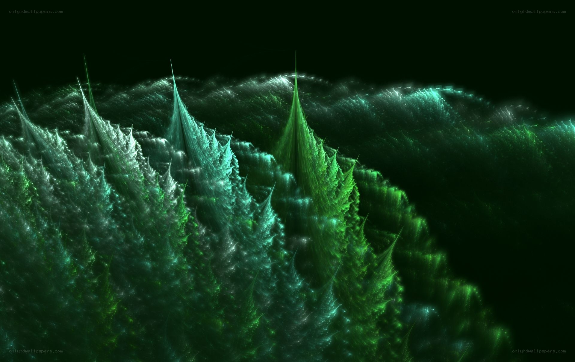 green fractal landscape