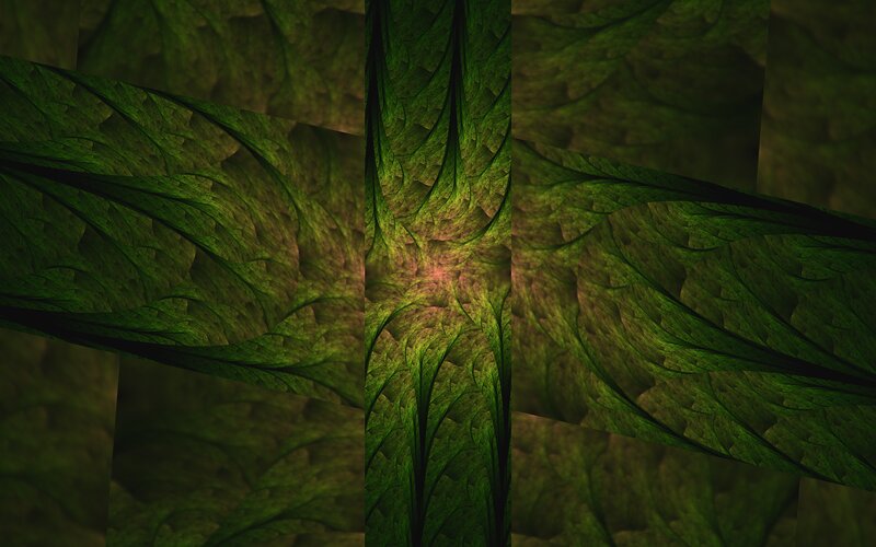 Green Fractal Leaf Pattern