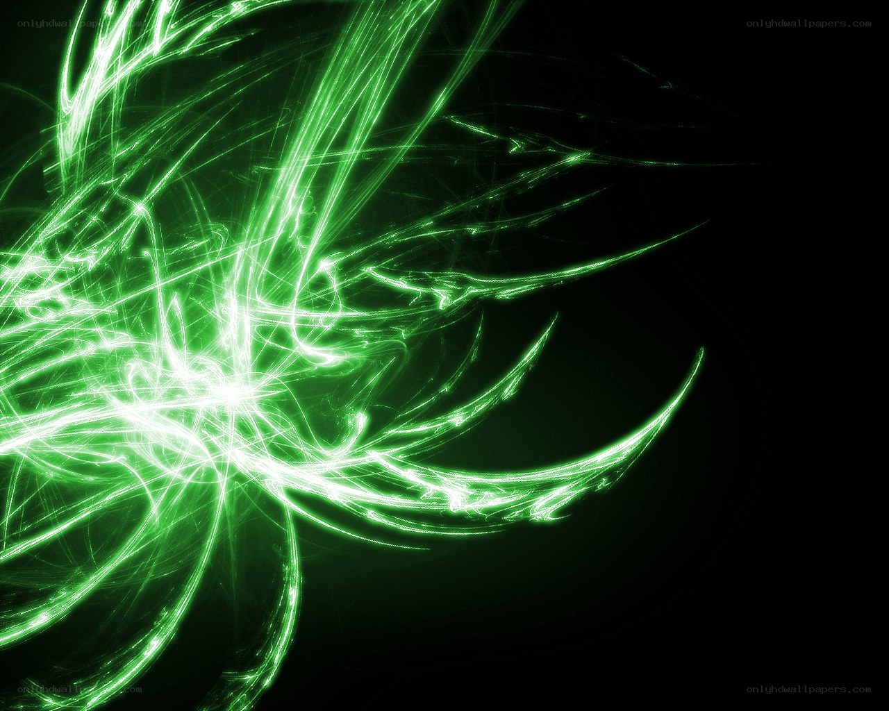 Green fractal light burst