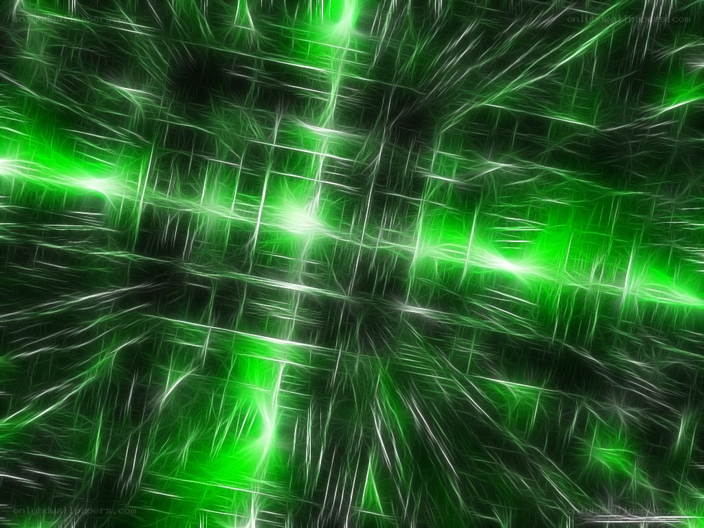 green fractal light pattern