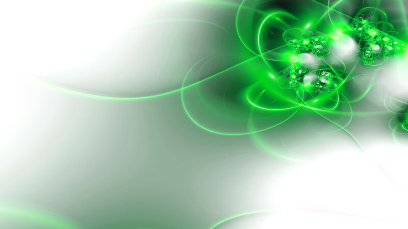 Green Fractal Light Patterns — Ethereal