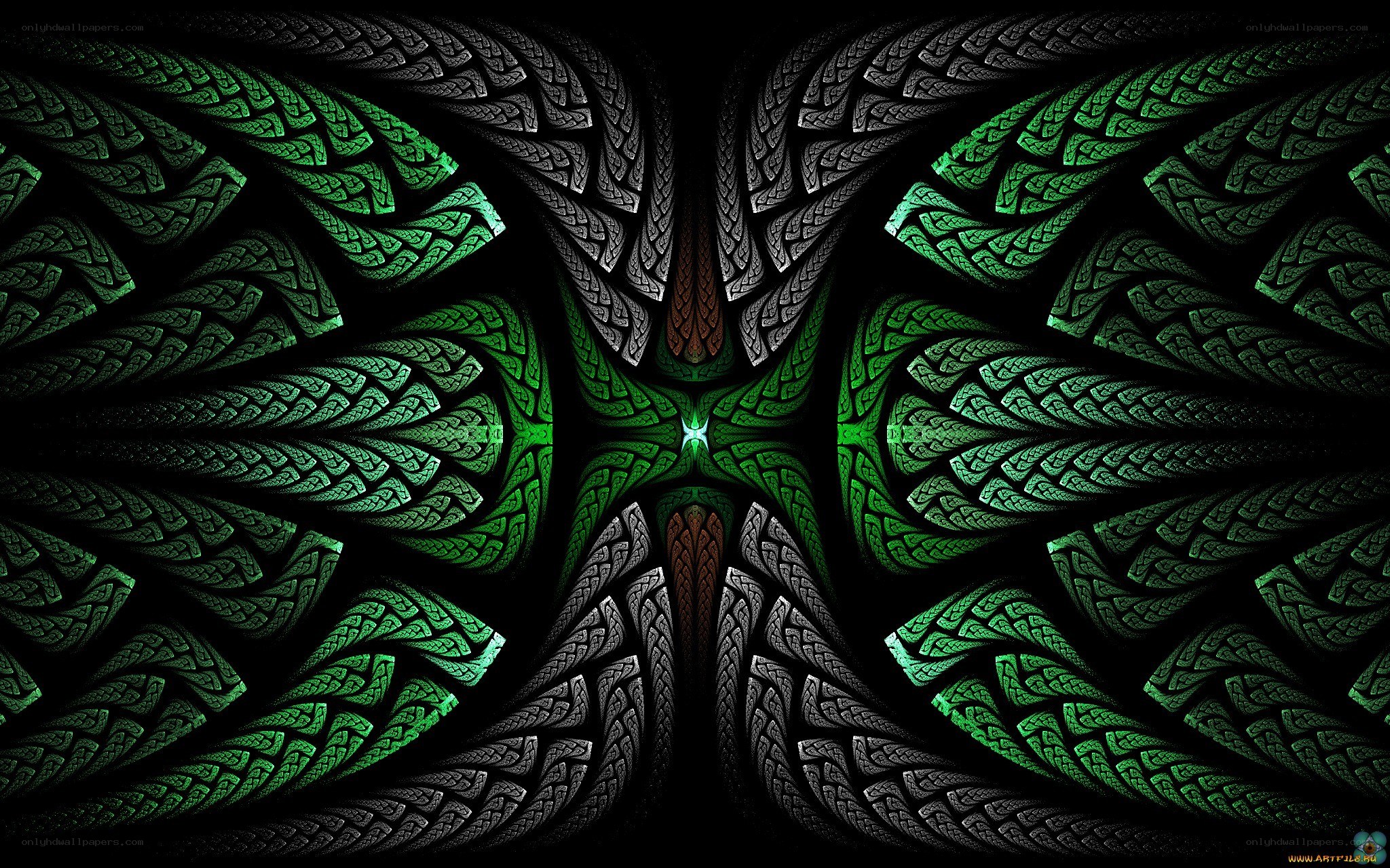 green fractal pattern