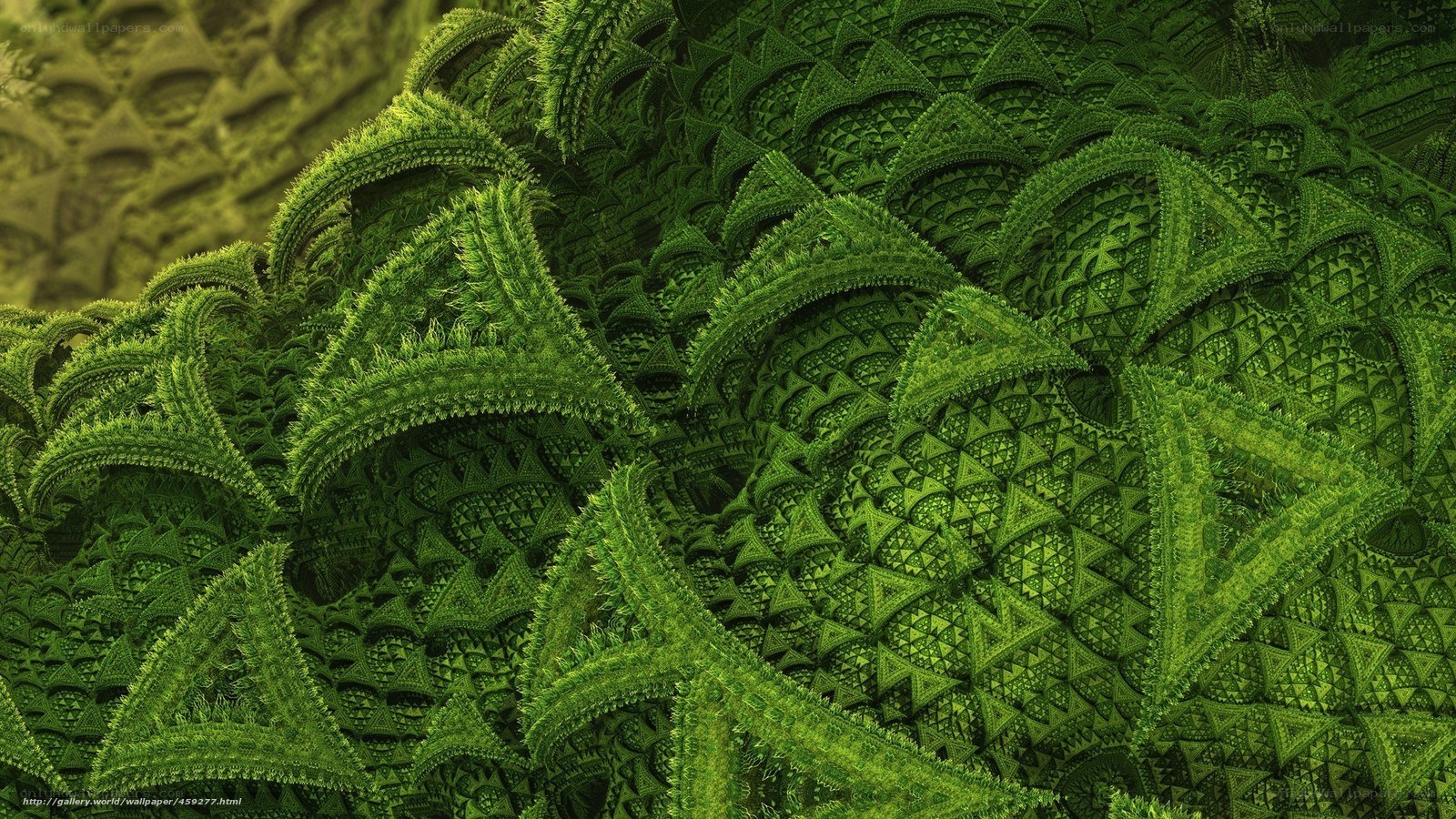 Green fractal pattern