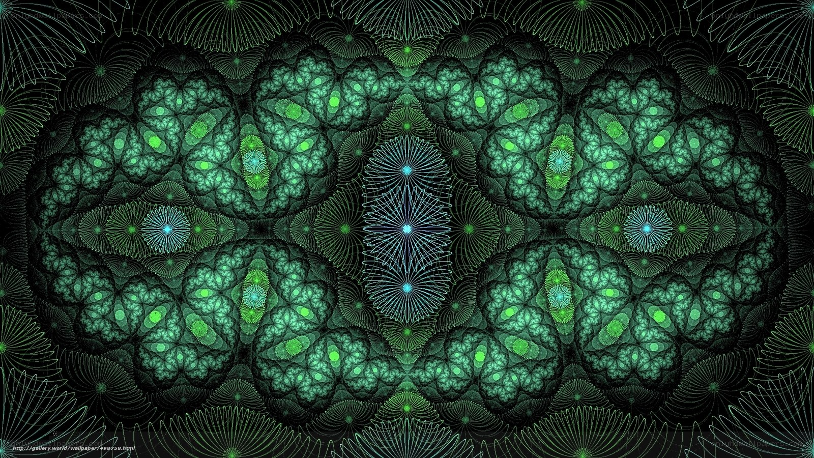 Green fractal pattern