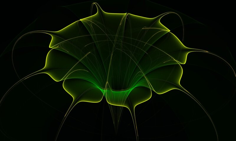 Green Fractal Pattern — Abstract, Digital Art