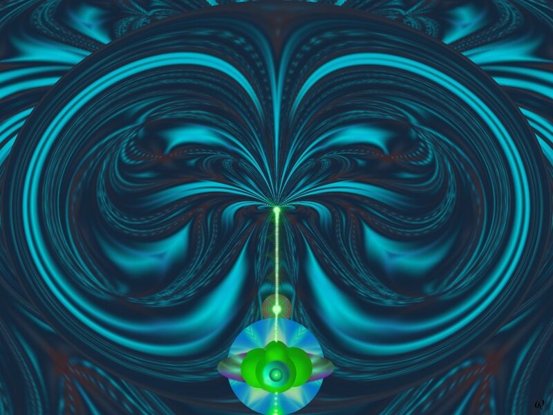 Green Fractal Pattern — Blue