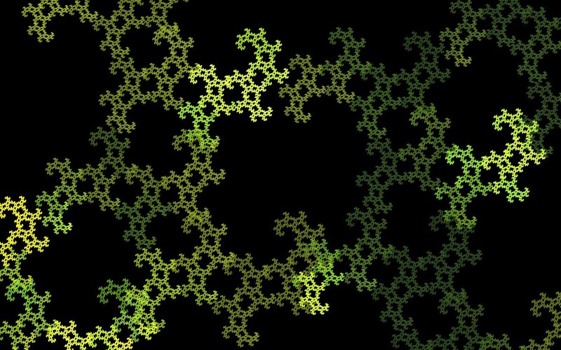 Green Fractal Pattern — Calm, Abstract