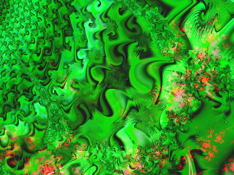 Green Fractal Pattern — Chaotic