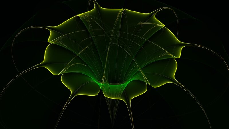 Green Fractal Pattern — Dramatic