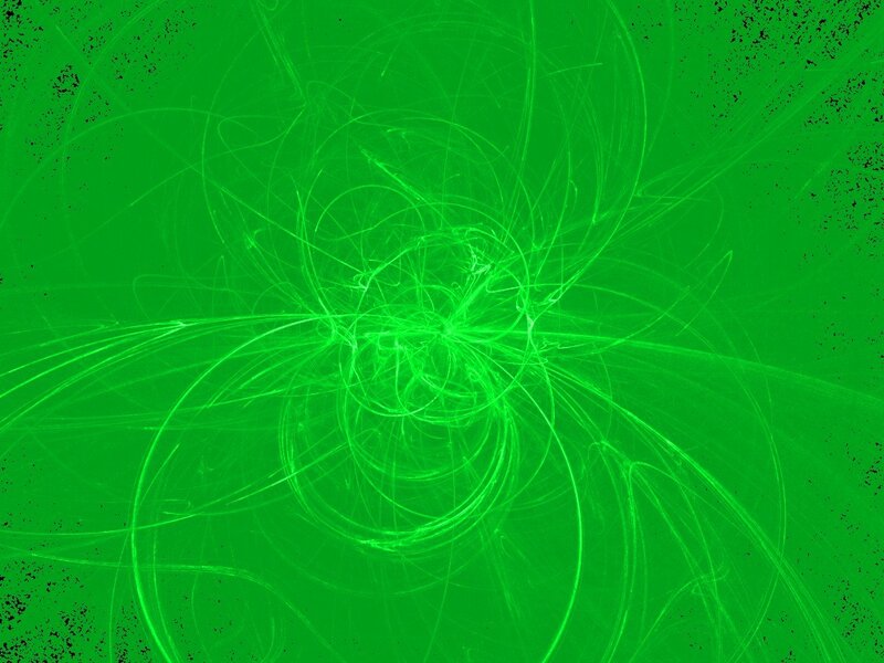 Green Fractal Pattern — Energetic, Abstract, Lines