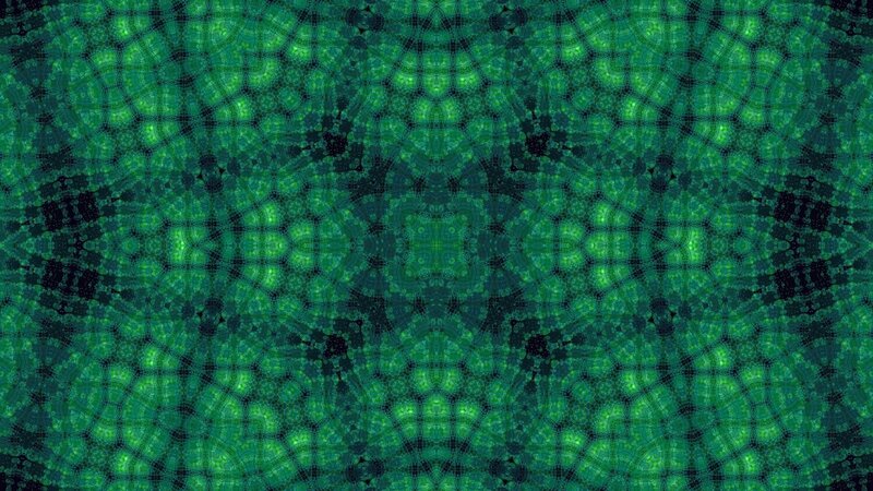 Green Fractal Pattern — Hypnotic, Abstract, Mandala