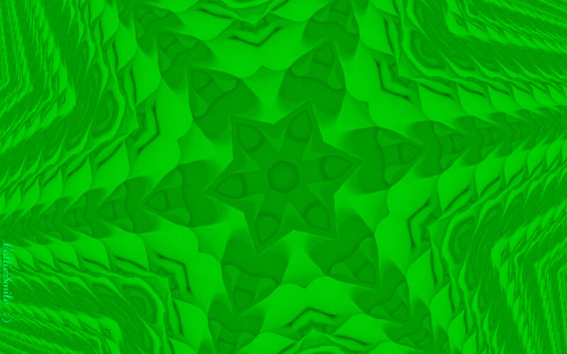 Green Fractal Pattern — Hypnotic, Abstract, Star