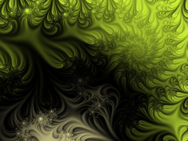 Green Fractal Pattern — Hypnotic, Abstract, Swirls