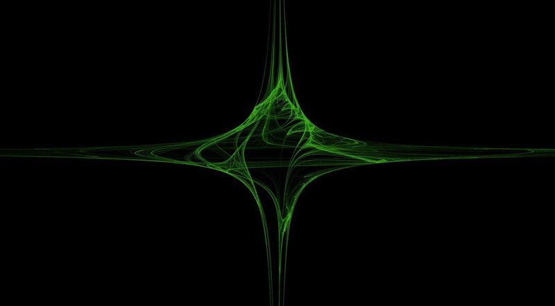 Green Fractal Pattern — Minimalist, Abstract