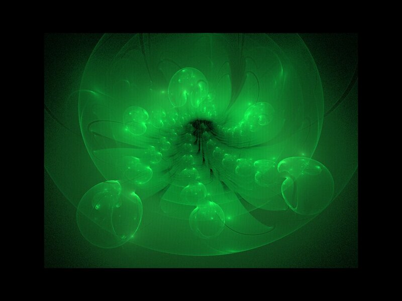 Green Fractal Pattern — Mystical, Abstract