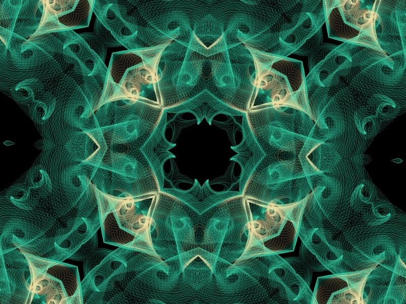 Green Fractal Pattern — Teal