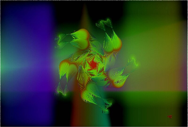 Green Fractal Pattern — Vibrant, Digital Art