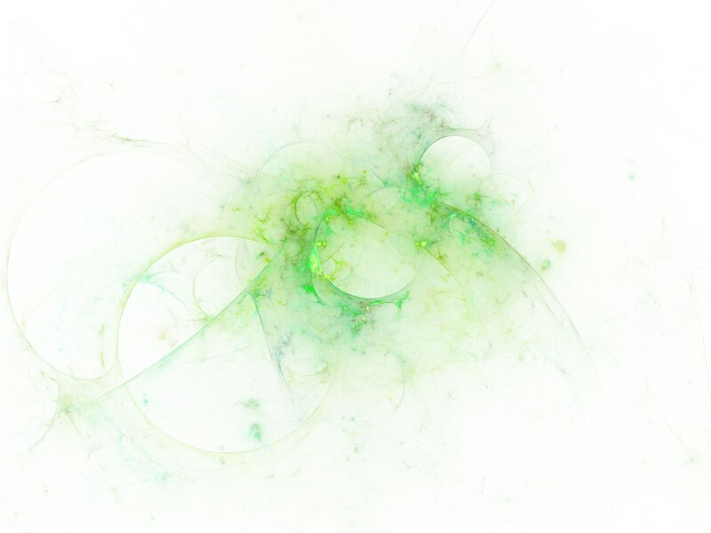 Green Fractal Pattern — White