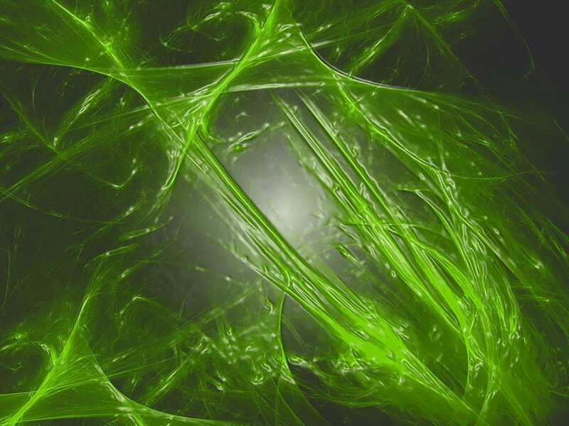 Green Fractal Patterns — Energetic, Abstract