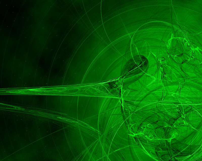 Green Fractal Patterns — Mystical, Abstract