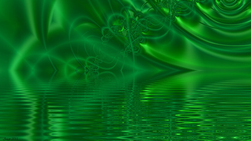 Green Fractal Patterns — Serene