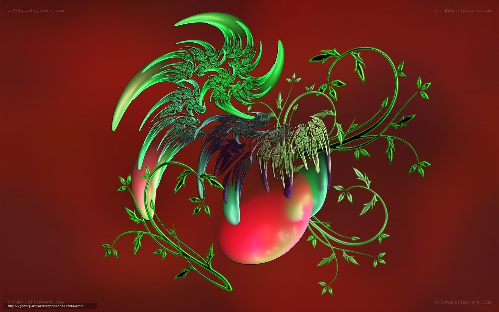 green fractal plant design