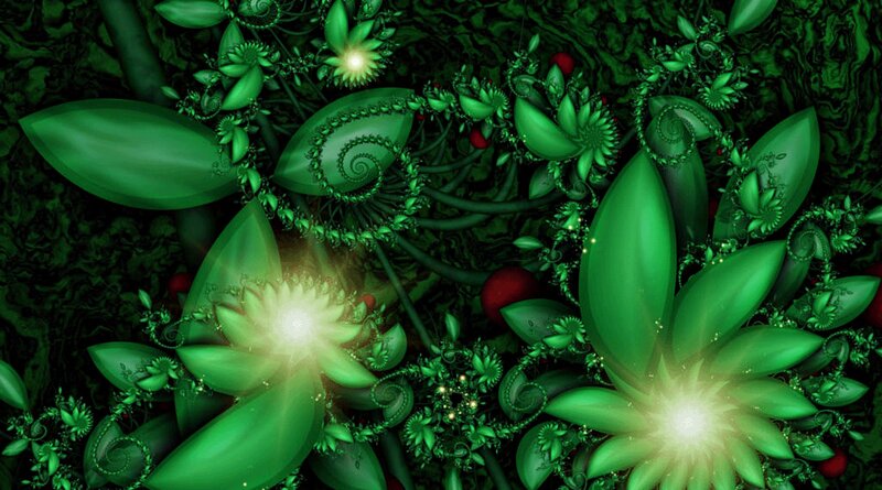 Green Fractal Plants