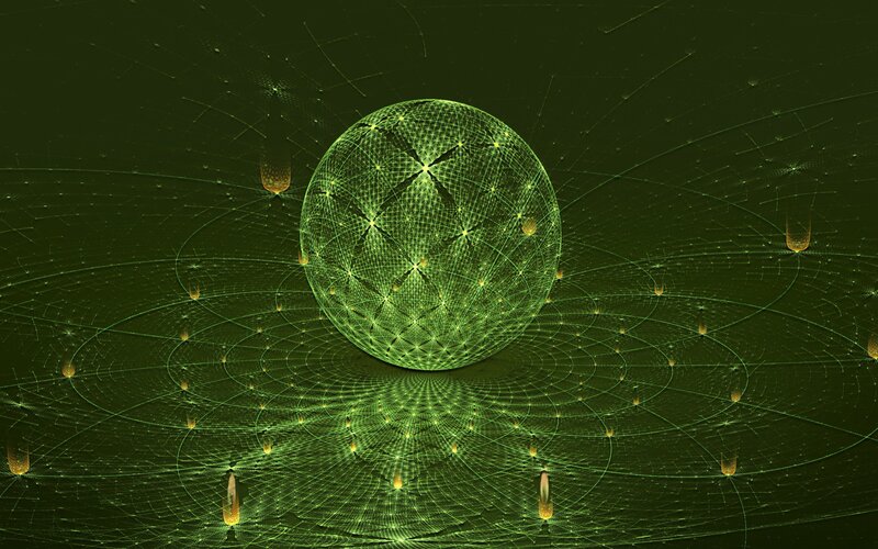 green fractal sphere network